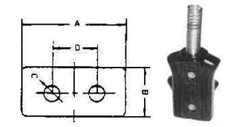 PLUG IRONING FOR ROUND PIN, 250V-15AMP