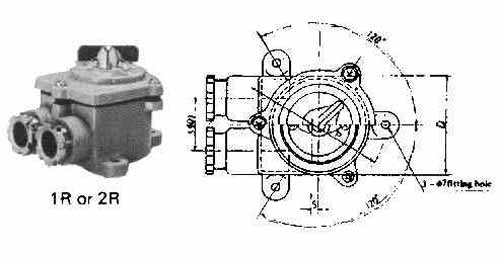 SWITCH ROTARY SMALL WATERTIGHT, TYPE#2R CAST-IRON