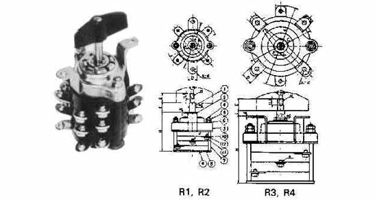 SWITCH ROTARY TYPE #R2 8-POLE