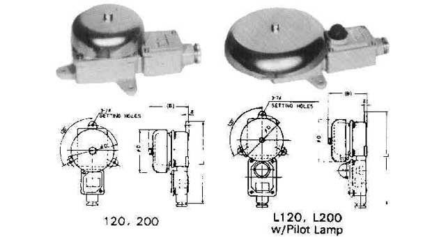 BELL ALARM WATERTIGHT, TYPE#L120 W/PILOT LAMP AC220V