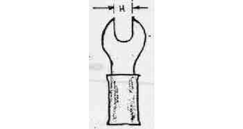 TERMINAL LUG INSULATED SPANNER, HEAD 1.25MM2 HOLE DIA 4MM RED