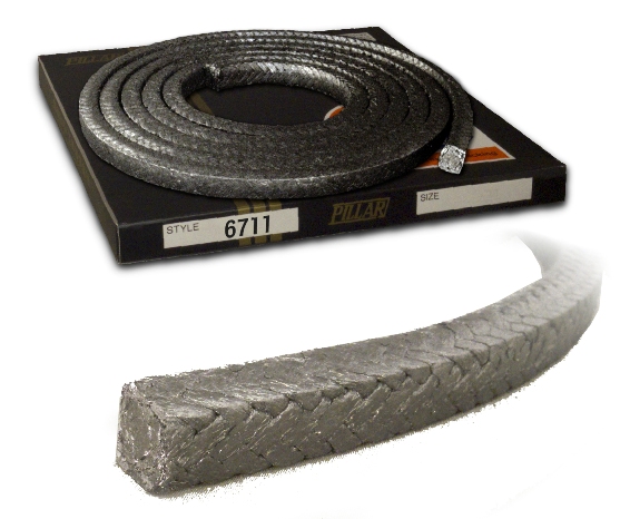 PACKING NON ASBESTOS HI-TEMP, HI-PRESSURE #6711 6.5MMX3MTR