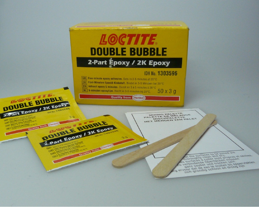 ADHESIVE EPOXY DOUBLE BUBBLE, LOCTITE CLEAR 3GRM