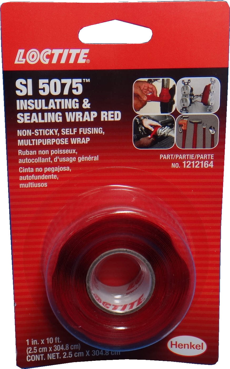 WRAP INSULATING & SEALING, LOCTITE 5075 2.5CMX4.27M RED