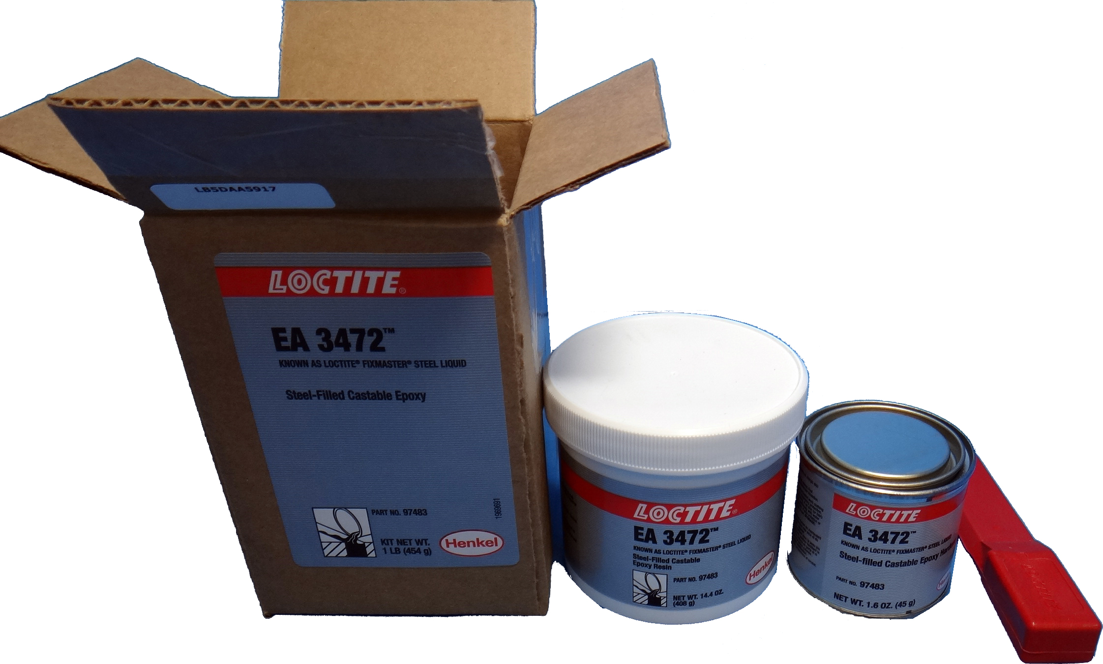 STEEL LIQUID LOCTITE, GREY EA3476 4LB