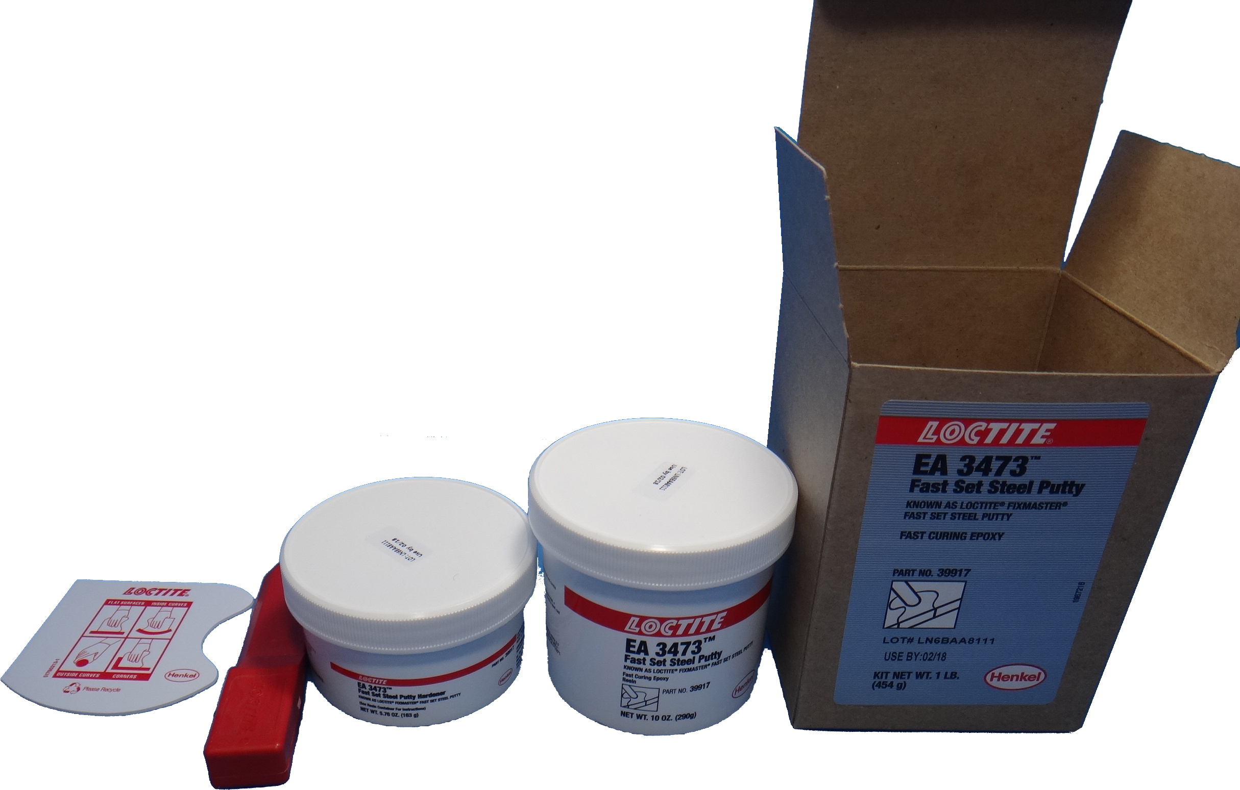 FAST SET STEEL PUTTY LOCTITE, GREY EA3473 1LB