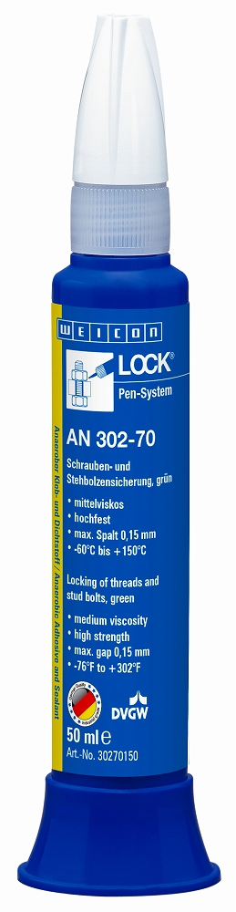 ADHESIVE THREAD LOCKING MEDIUM, VISCOSITY WEICON AN302-70 50ML