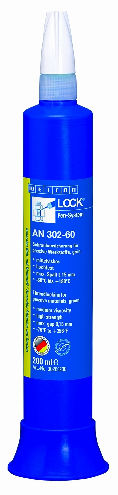 ADHESIVE ANAEROBIC THREADLOCK, WEICON AN302-60 200ML