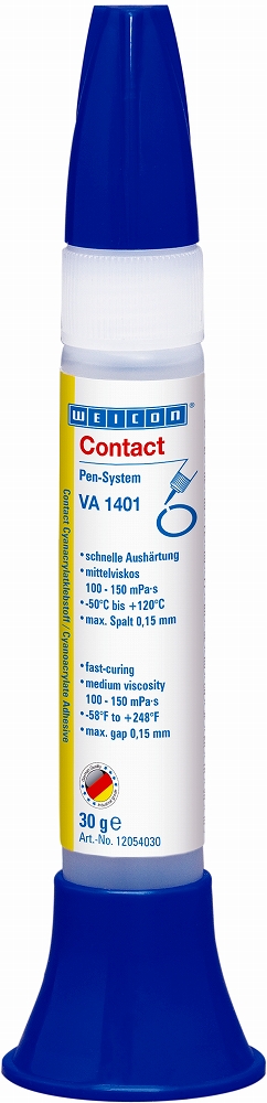 ADHESIVE CONTACT CYANOACRYLATE, WEICON VA 1401 30GRM