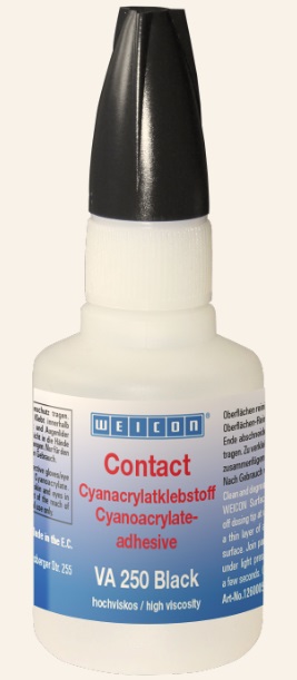 ADHESIVE CONTACT CYANOACRYLATE, WEICON VA 250 BLACK 30GRM