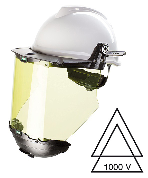 VISOR ARCFLASH PROTECT V-GARD, W/EXTEND EAR PROTECTIVE SHAPE