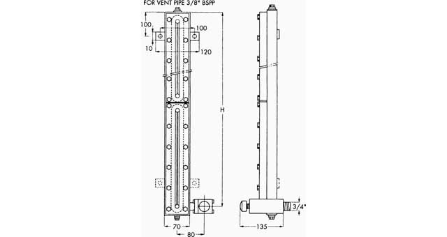 GAUGE LEVEL FOR OIL (DIN), WITH FURTHER DETAIL