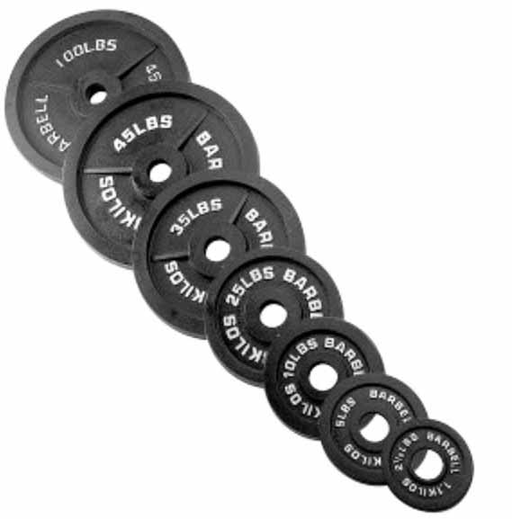 DISC BARBELL CAST IRON 5KGS, 2'S