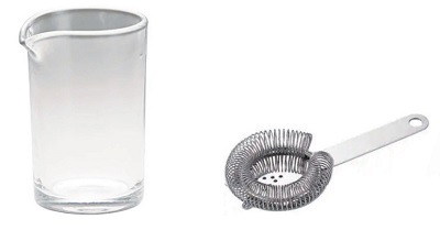 COCKTAIL GLASS WITH STRAINER, 85MM DIAM