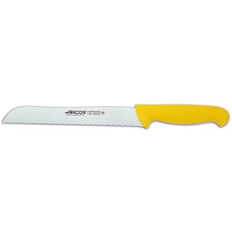 BREAD KNIFE STAINLESS STEEL, BLADE 203MM W/PLASTIC HANDLE